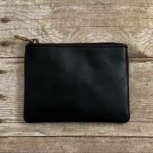 NWT Madewell black leather coin pouch